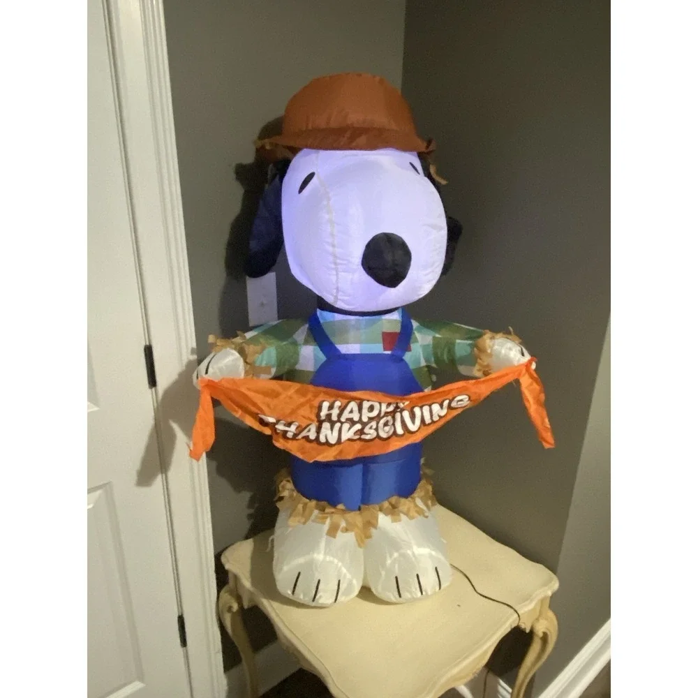 Gemmy Inflatables‎ Holiday G08 70445 Air Blown Snoopy As Scarecrow Peanuts NIB